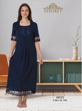 Effortt 6033 LACİVERT Lohusa Hamile Gecelik