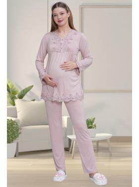 MECİT Pudra 1501 Hamile Lohusa Pijama Takımı