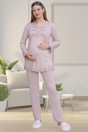 MECİT Pudra 1501 Hamile Lohusa Pijama Takımı MECİT Pudra 1501 Hamile Lohusa Pijama Takımı