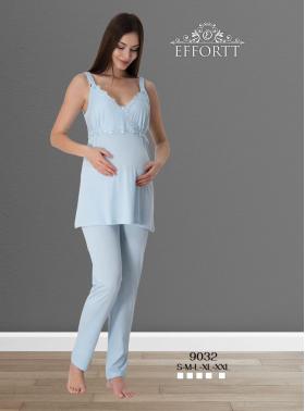 Effortt 9032 MAVİ Lohusa Pijama Takımı