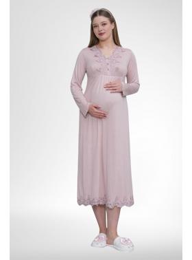 MECİT 1512 Pudra Hamile Lohusa Gecelik