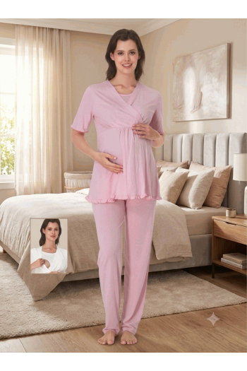 Effortt 3032P Hamile Lohusa Pijama Takımı