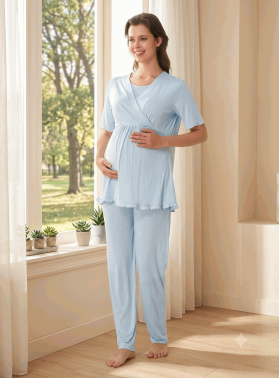 Effortt 3032M Hamile Lohusa Pijama Takımı