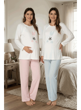 Effortt 3094 Emzirme Özellikli Hamile Pijama Takımı