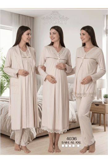 Effortt 4036 SÜTLÜ KAHVE Lohusa Hamile 4'lü Set