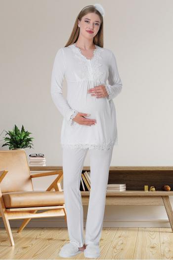 MECİT Ekru 1501 Hamile Lohusa Pijama Takımı MECİT Ekru 1501 Hamile Lohusa Pijama Takımı