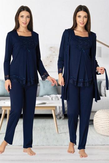 Effortt 3044 LACİVERT Lohusa Hamile Pijama Takım Sabahlık Effortt 3044 LACİVERT Lohusa Hamile Pijama Takım Sabahlık