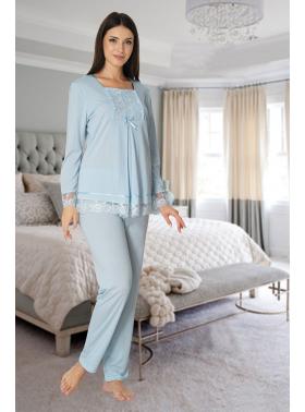 Effortt 3045M Mavi Lohusa Pijama Takımı