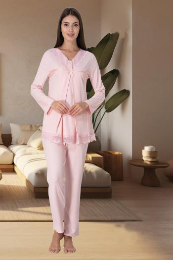 Effortt 4032 Dantelli Lohusa Pijama Takım