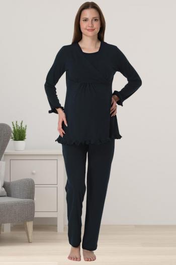 Effortt 4042 Lacivert Gizli Emzirme Özellikli Lohusa Pijama Takımı Effortt 4042 Lacivert Gizli Emzirme Özellikli Lohusa Pijama Takımı