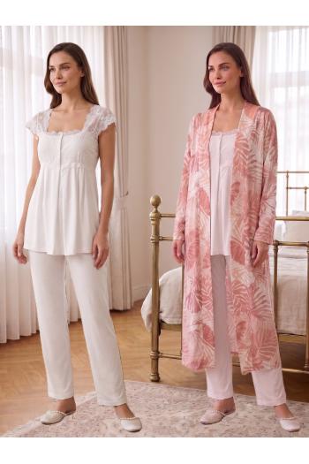 Effortt 2314 Sabahlıklı Lohusa Pijama Takımı Effortt 2314 Sabahlıklı Lohusa Pijama Takımı