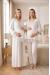 Dantelli Ekru Uzun Kollu Lohusa Hamile Pijama Takımı Sabahlık 33004
