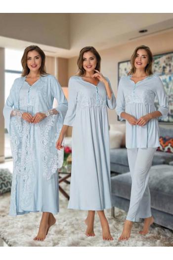 Effortt 3014 Mavi Özel Tasarım Lohusa Hamile 4'lü Set Effortt 3014 Mavi Özel Tasarım Lohusa Hamile 4'lü Set