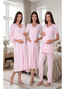Effortt 8026 Pembe Lohusa Hamile 4'lü Set