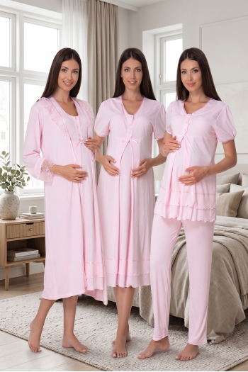 Effortt 8026 Pembe Lohusa Hamile 4'lü Set Effortt 8026 Pembe Lohusa Hamile 4'lü Set