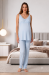 Effortt 9032 MAVİ Lohusa Pijama Takımı Effortt 9032 MAVİ Lohusa Pijama Takımı