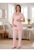 Effortt 7022 Pudra Fisto Dantelli Hamile Lohusa Pijama Takımı Effortt 7022 Pudra Fisto Dantelli Hamile Lohusa Pijama Takımı