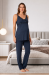Effortt 9032 Lacivert Lohusa Pijama Takımı