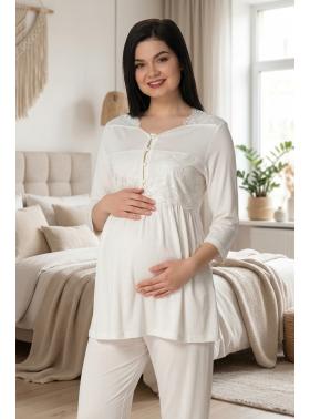 Effortt 3011E Ekru Lohusa Pijama Takım