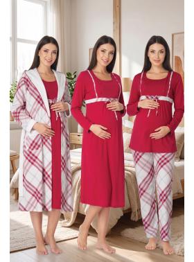 Effortt 8086 Vişne Lohusa Hamile Set