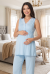 Effortt 8032 Mavi Lohusa Hamile Pijama Takım