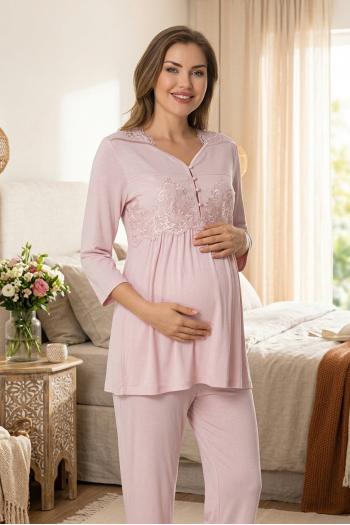 Effortt 3011 Pudra Lohusa Pijama Takım Effortt 3011 Pudra Lohusa Pijama Takım