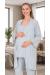 Lohusa Hamile Mavi Pijama Takımı Sabahlık 33006