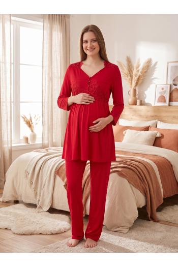 Effortt 3011 Vişne Lohusa Pijama Takım Effortt 3011 Vişne Lohusa Pijama Takım