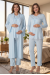 Effortt 7034 Mavi Uzun Sabahlıklı Dantelli Lohusa Pijama Takımı Effortt 7034 Mavi Uzun Sabahlıklı Dantelli Lohusa Pijama Takımı
