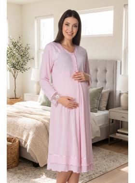 Effortt 2423 Pembe Lohusa Hamile Gecelik