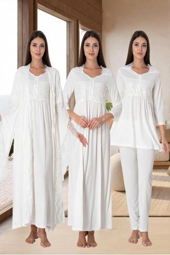 Effortt 3014E Ekru Özel Tasarım Lohusa Hamile 4'lü Set Effortt 3014E Ekru Özel Tasarım Lohusa Hamile 4'lü Set