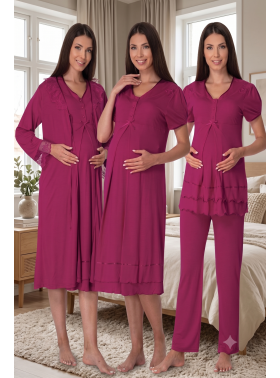 Effortt 8026 Vişne Lohusa Hamile 4'lü Set
