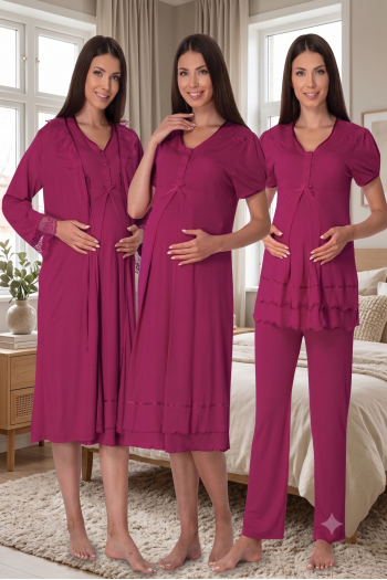 Effortt 8026 Vişne Lohusa Hamile 4'lü Set
