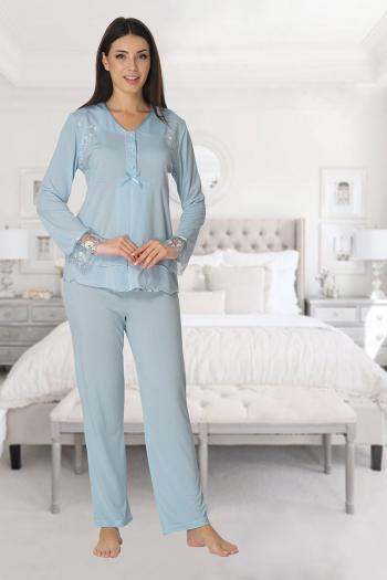 Effortt 2422 Mavi Lohusa Hamile Pijama Takım
