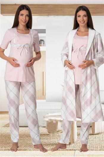 Effortt 6024 Emzirme Özellikli Sabahlıklı Lohusa Pijama Takımı Effortt 6024 Emzirme Özellikli Sabahlıklı Lohusa Pijama Takımı