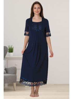 Effortt 6033 LACİVERT Lohusa Hamile Gecelik