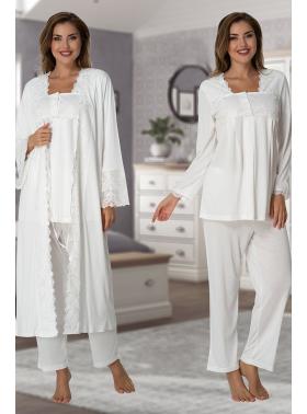 Effortt 7014 Prenses Sabahlıklı Lohusa Hamile Pijama Takımı