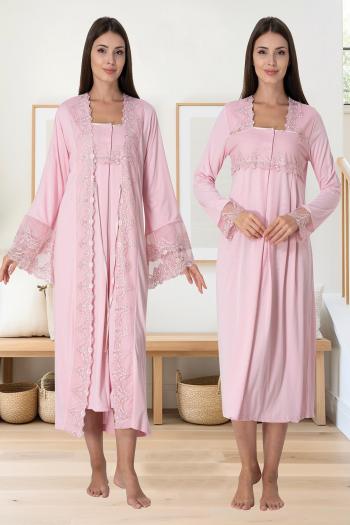 Effortt 7015 Pudra Pembe Prenses Sabahlıklı Lohusa Gecelik Sabahlık Takımı Effortt 7015 Pudra Pembe Prenses Sabahlıklı Lohusa Gecelik Sabahlık Takımı