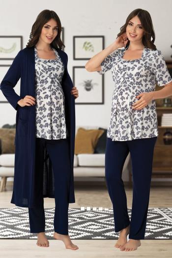 Effortt 8014L Lohusa Hamile Pijama Takım Sabahlık Effortt 8014L Lohusa Hamile Pijama Takım Sabahlık