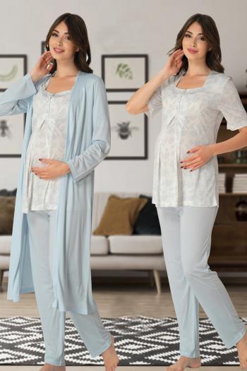 Effortt 8014M Lohusa Hamile Pijama Takım Sabahlık Effortt 8014M Lohusa Hamile Pijama Takım Sabahlık