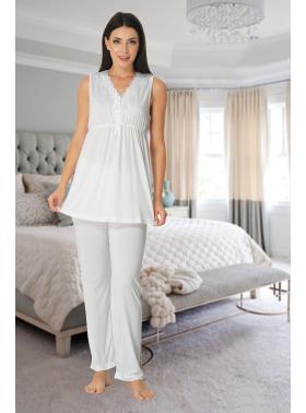 Effortt 8032 Ekru Lohusa Hamile Pijama Takım