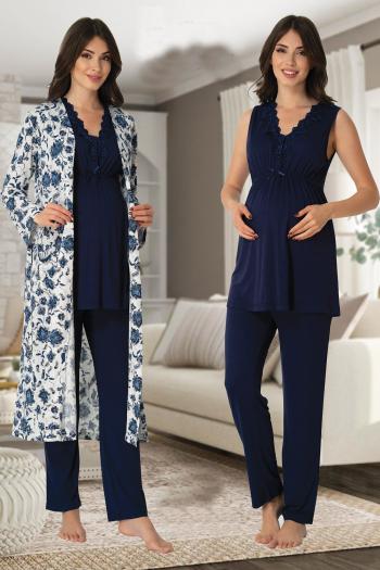 Effortt 8034 Lacivert Lohusa Hamile Pijama Takım Sabahlık Effortt 8034 Lacivert Lohusa Hamile Pijama Takım Sabahlık