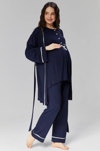 RİMEL Biyeli Lohusa Pijama ve Sabahlık Takımı  509