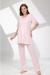 Rimel Life 715 Dantel Kol Lohusa Pijama ve Desen Sabahlık Takımı