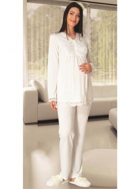 MECİT Ekru 1501 Hamile Lohusa Pijama Takımı