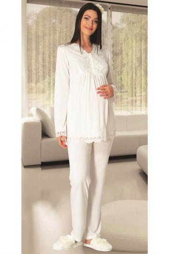 MECİT Ekru 1501 Hamile Lohusa Pijama Takımı