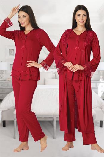 Effortt 2424V Lohusa Hamile Pijama Sabahlık Takım