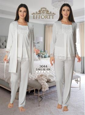 Effortt 3044ELohusa Hamile Pijama Takım Sabahlık