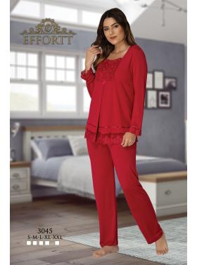 Effortt 3045 Vişne Lohusa Pijama Takımı