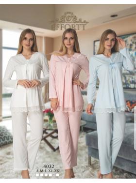 Effortt 4032 Dantelli Lohusa Pijama Takım